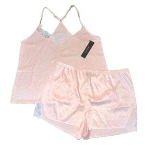 NWT BCBGMaxAzria Floral Lace Cami & Shorts Pajama Set Size Large